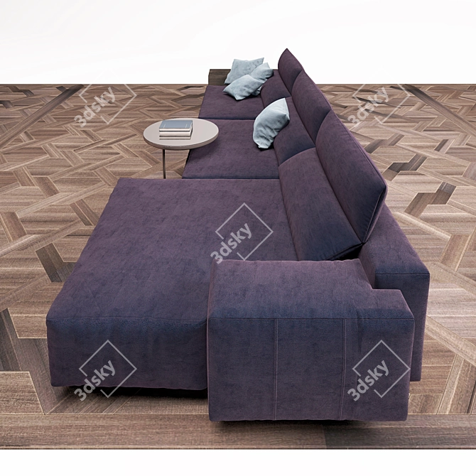 Vintage Parquet Surrounds Poltrona Frau Bullit 3D model image 2