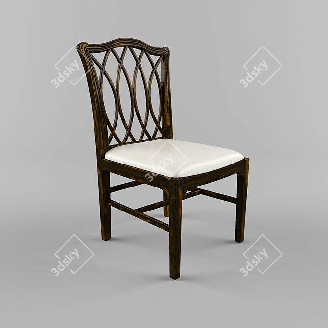 Elegant Trellis Chair 3D model image 1