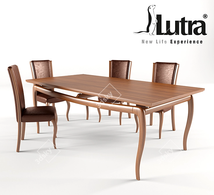 Lutra Only Dining Set 3D model image 1