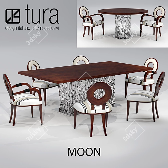 Tura Moon: Italian-designed Dining Furniture 3D model image 1