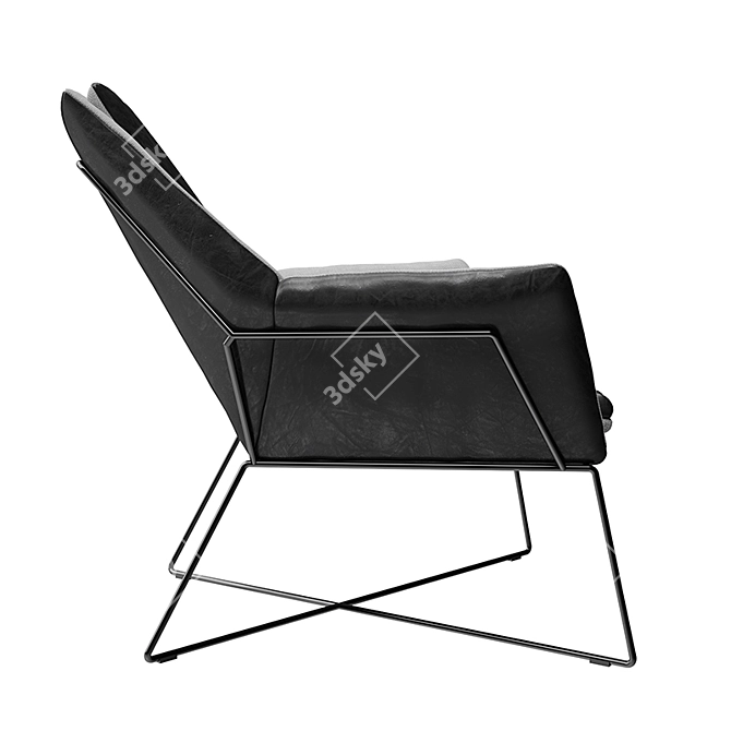 Modern Reversible Cushion Chair 3D model image 2