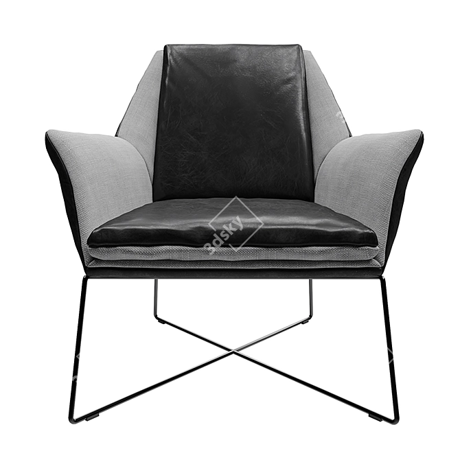 Modern Reversible Cushion Chair 3D model image 3