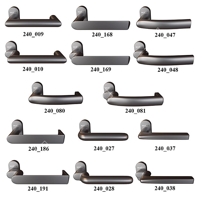 Schuco Door & Window Hardware Set 3D model image 2