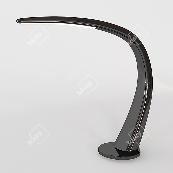 Sleek Steel LED Table Lamp 3D model image 1