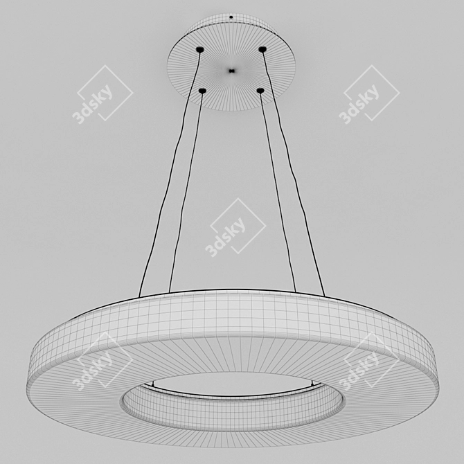 Norden White Acrylic Pendant 3D model image 3