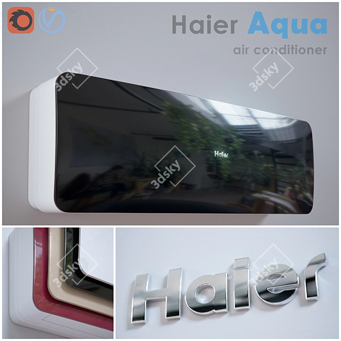 Haier Aqua: Innovative Air Conditioning Solution 3D model image 1