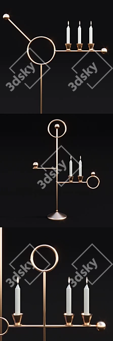 Iconic Paris-Memphis Candlesticks 3D model image 3