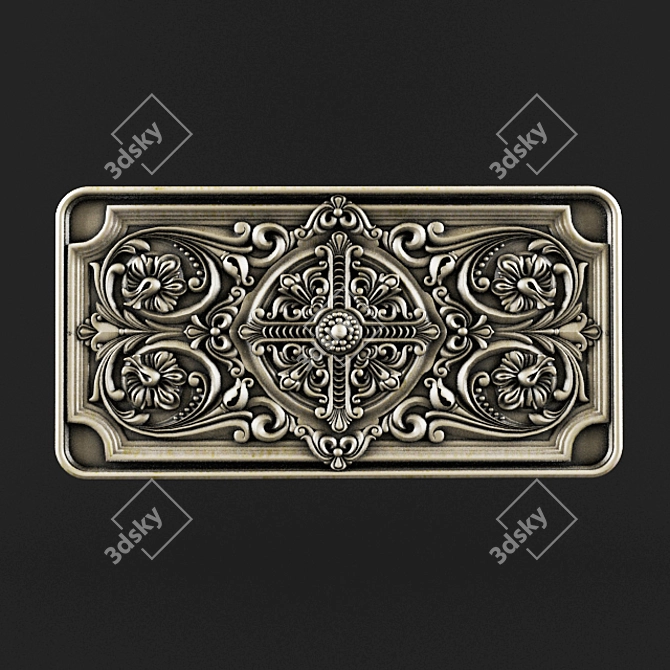 Carving Panel: Versatile Decorative Board 3D model image 1