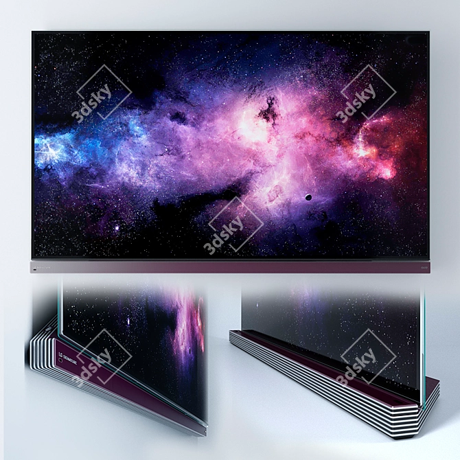 LG OLED65G6V: Flagship 3D OLED TV 3D model image 1