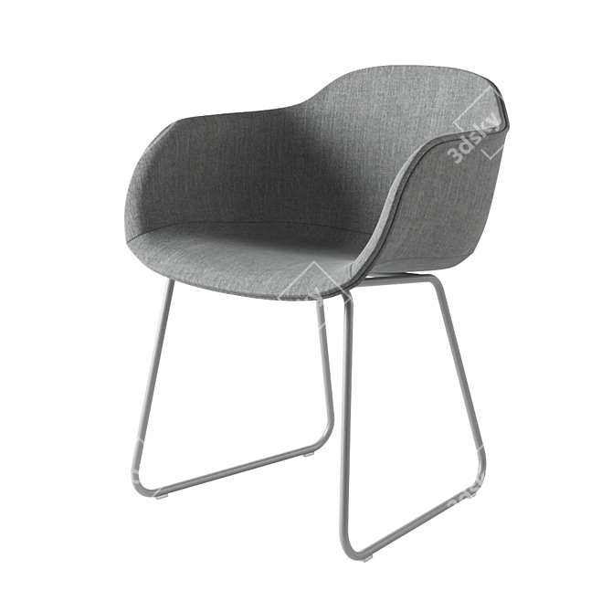 Contemporary Muuto Fiber Armchair 3D model image 1