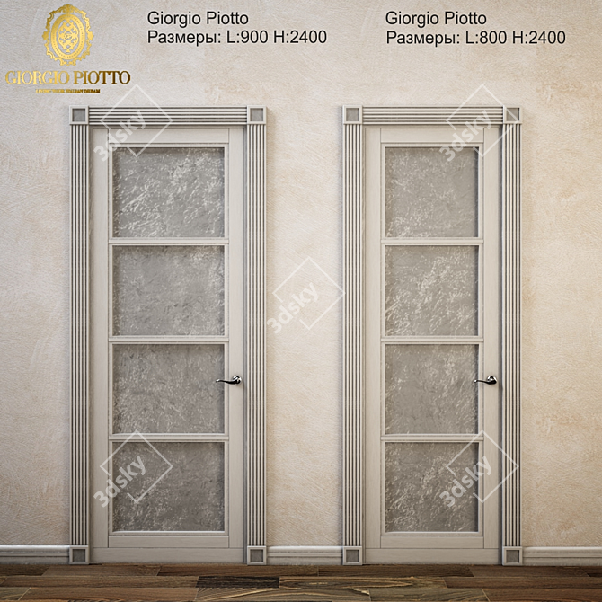 Giorgio Piotto Door: 800mm & 900mm, 2400mm High 3D model image 1