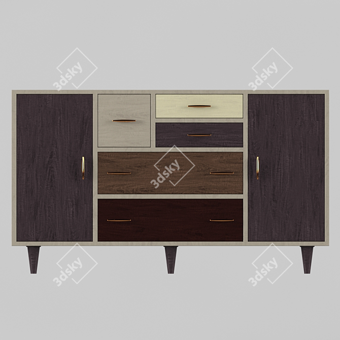 Christian Multi-finish Wardrobe Buffet 3D model image 2