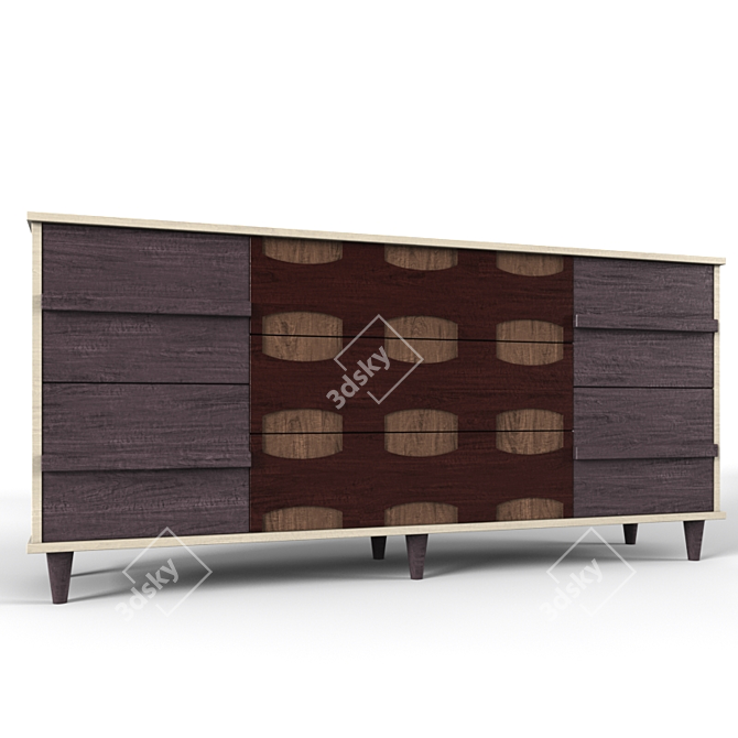 Vanda 7-drawer Dresser: Colorful & Stylish Storage 3D model image 1