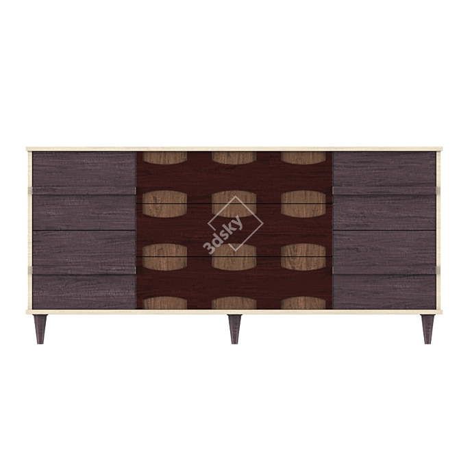 Vanda 7-drawer Dresser: Colorful & Stylish Storage 3D model image 2