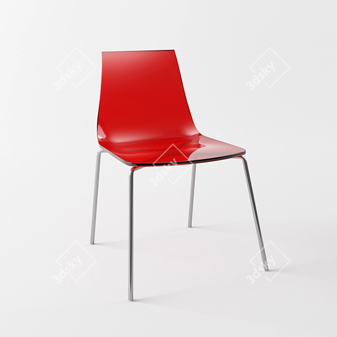 Stosa Luce: Modern Metal Kitchen Chair 3D model image 1