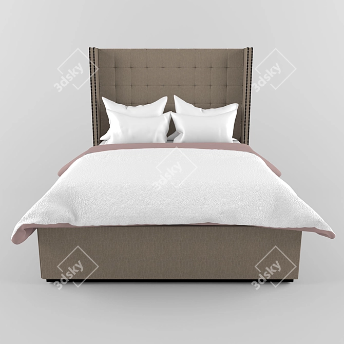 Elegant Portland Bed: London Style 3D model image 3