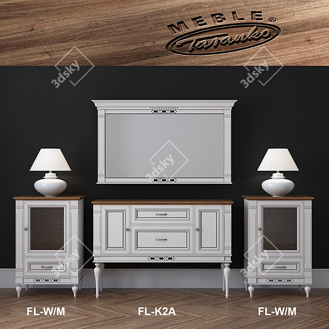 Polish Furniture Collection: Florence Set 2 3D model image 1