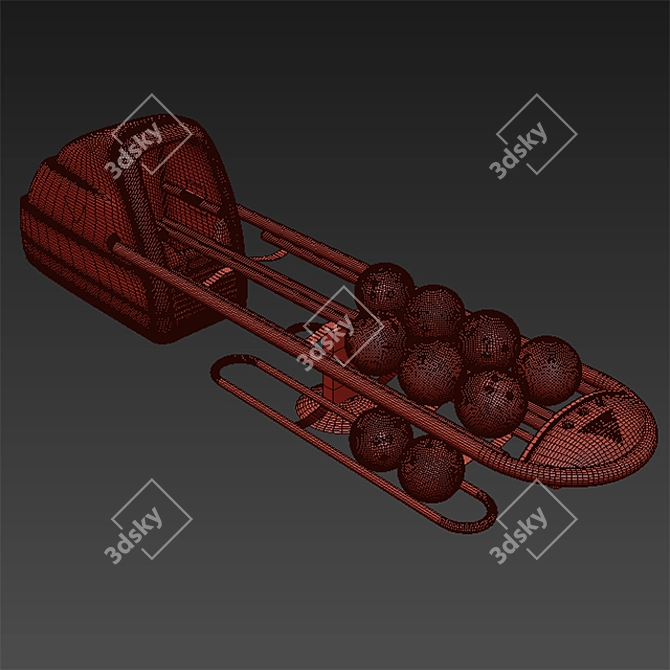 Bowling Ball Return System: Convenient and Reliable 3D model image 3