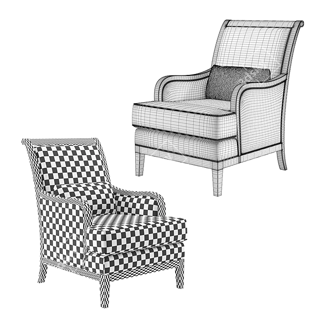 Heckman Lodi 3665: Stylish and Spacious Armchair 3D model image 3