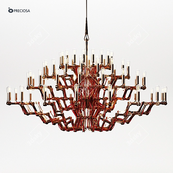 Exquisite Mercury Chandelier - Illuminate Your Space! 3D model image 1