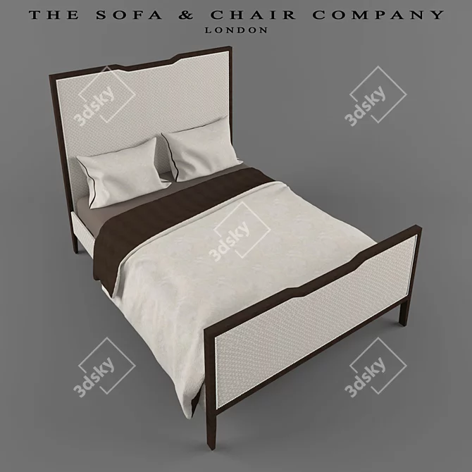 ALBANY Bed: Elegant and Spacious 3D model image 1