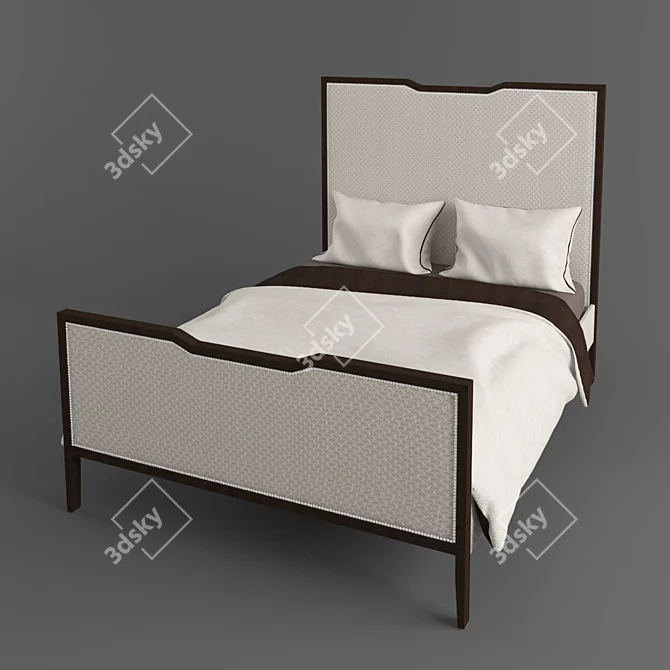 ALBANY Bed: Elegant and Spacious 3D model image 2