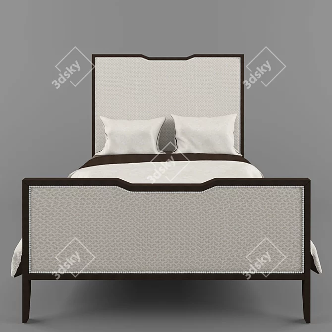 ALBANY Bed: Elegant and Spacious 3D model image 3