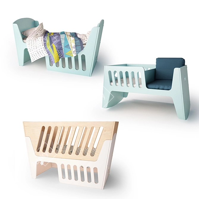 Transformable Cot by Jall&Tofta: Futuristic Design 3D model image 1