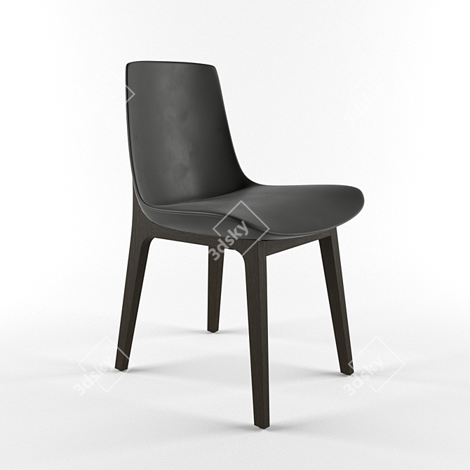 Poliform Ventura: Elegant Compact Chair 3D model image 1