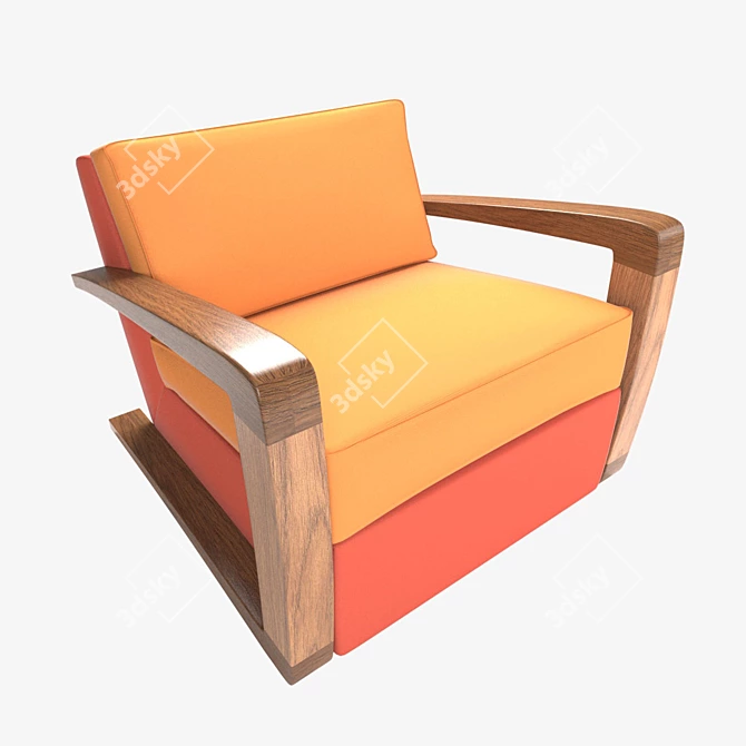 Bark Armchair: Modern Design Comfort 3D model image 1