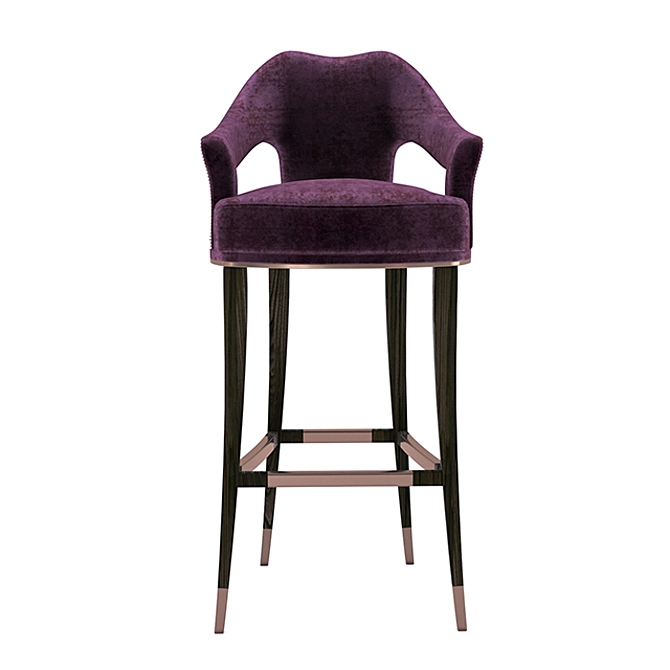 Elegant V2011 Bar Chair 3D model image 2