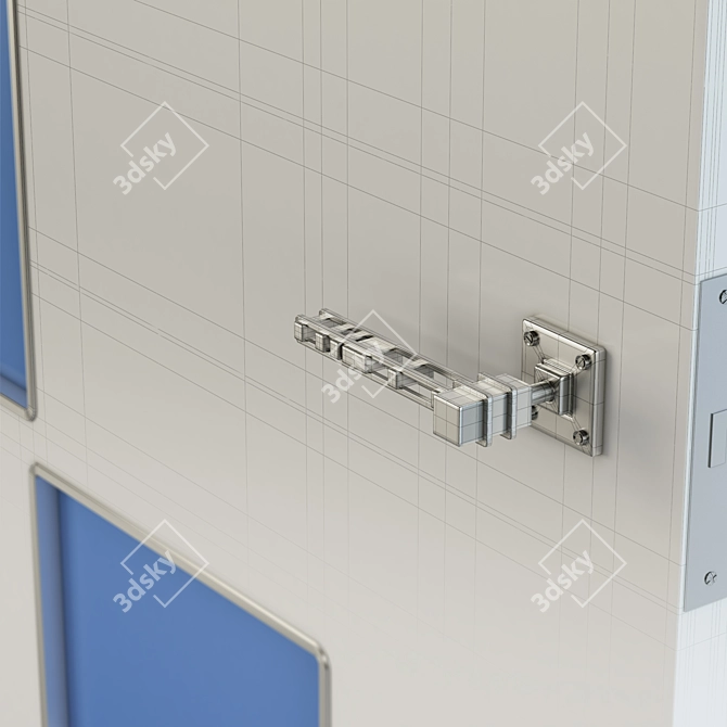 Modern Glass Door: Elegant Design 3D model image 2