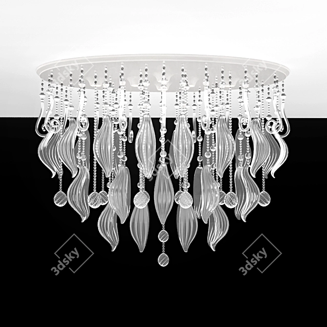 Elysee Grande Murano Glass Ceiling Lamp 3D model image 2