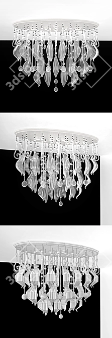 Elysee Grande Murano Glass Ceiling Lamp 3D model image 3