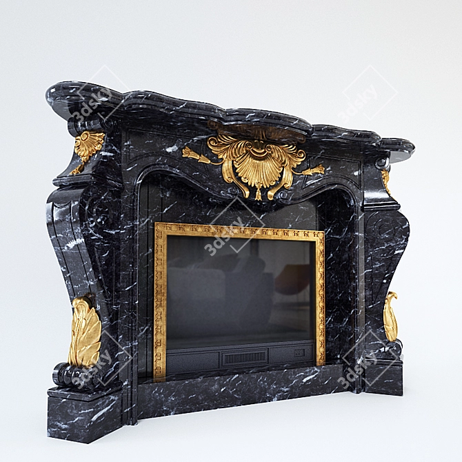 Elegant Versalles Fireplace: Timeless Classic 3D model image 1