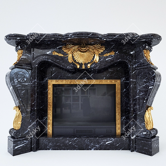 Elegant Versalles Fireplace: Timeless Classic 3D model image 2