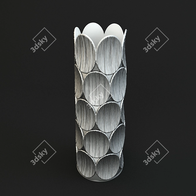 Garda Decor Silver Polysmola Vase 3D model image 1