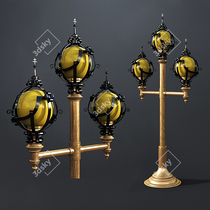 Urban Glow Street Lamp 3D model image 1