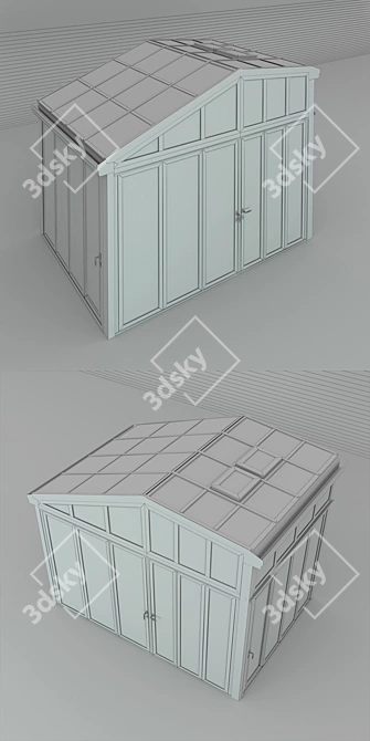 Schuco CMC 50: Winter Garden with Asymmetrical Roof 3D model image 3