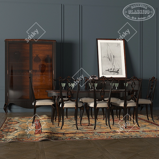 Eleganza Italiana: Galleria Classico Furniture 3D model image 1