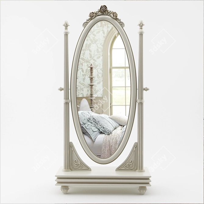 Ivory Mirror Floor Dolce Rosa - Elegant and Versatile 3D model image 1