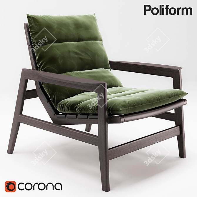 Elegant Poliform Ipanema Armchair 3D model image 1