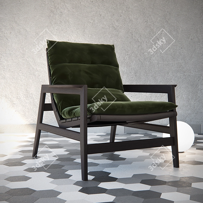 Elegant Poliform Ipanema Armchair 3D model image 2