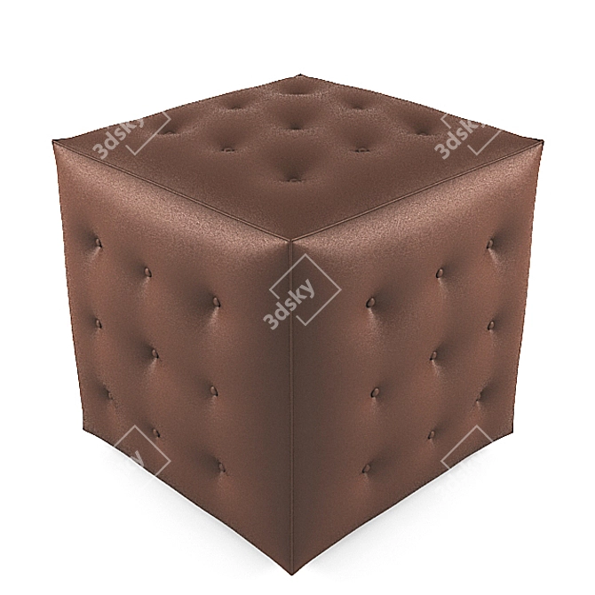 Cozy Cloud Cube Seat 3D model image 1