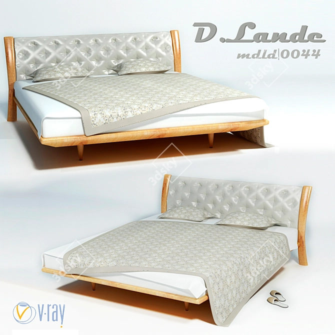 Ergonomic Bed Lande 3D model image 1