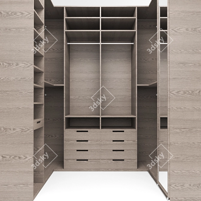 Spacious Haven for Wardrobe 3D model image 1