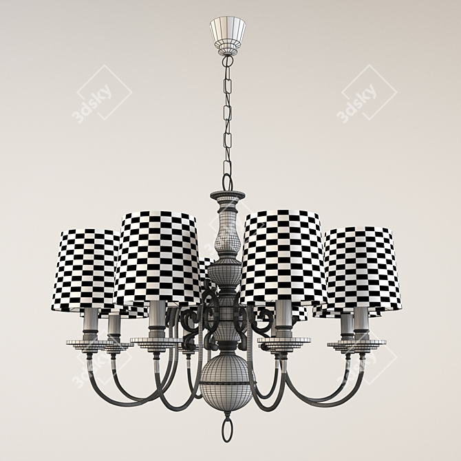 Elegant Flemish Chandelier: FL2358P 3D model image 3