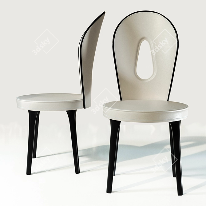 Elegant Dora Chair - Giorgetti 3D model image 1