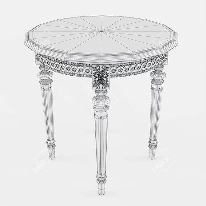  Moissonnier Gueridon L. XVI Marble Table - Elegant Round Design 3D model image 3