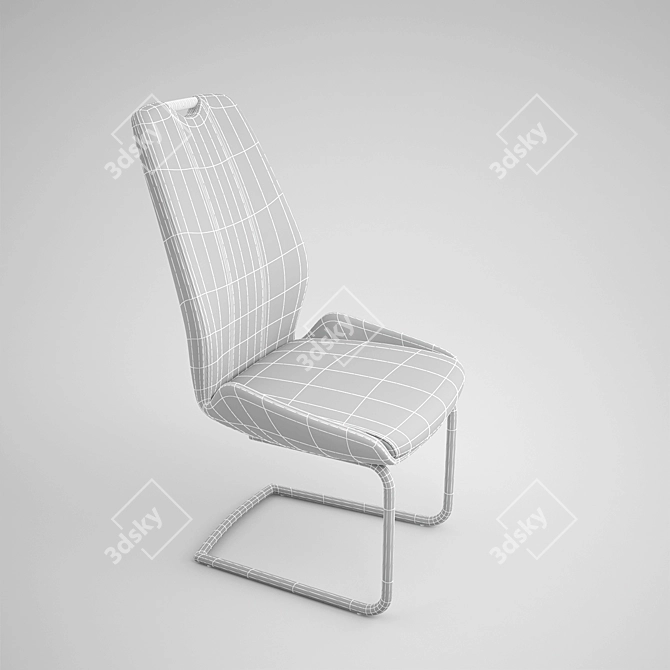 Sleek "Race" Dining Chair: Imported Elegance 3D model image 3